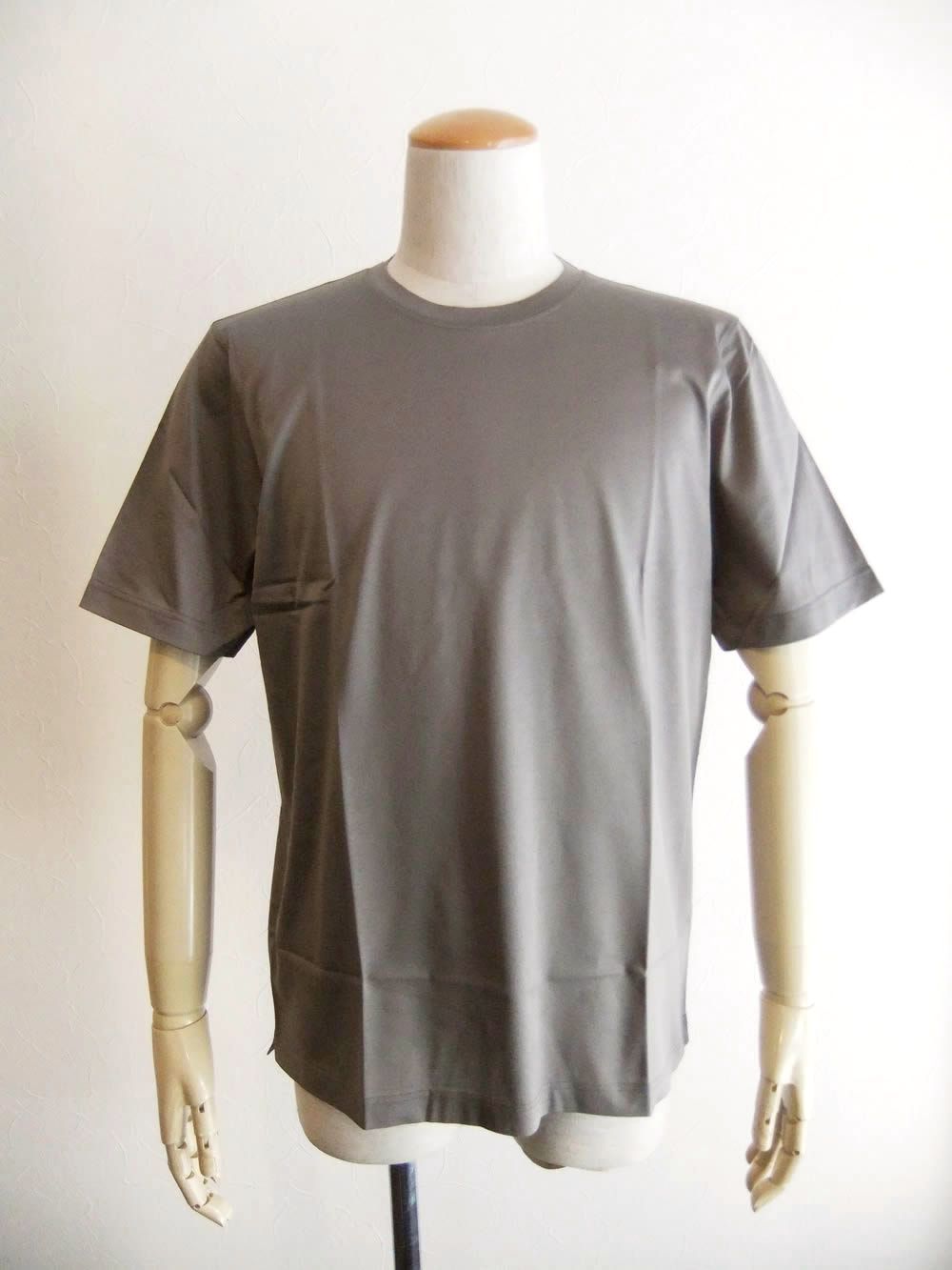 マーセライズ クルーネック Tシャツ (ブラウン)