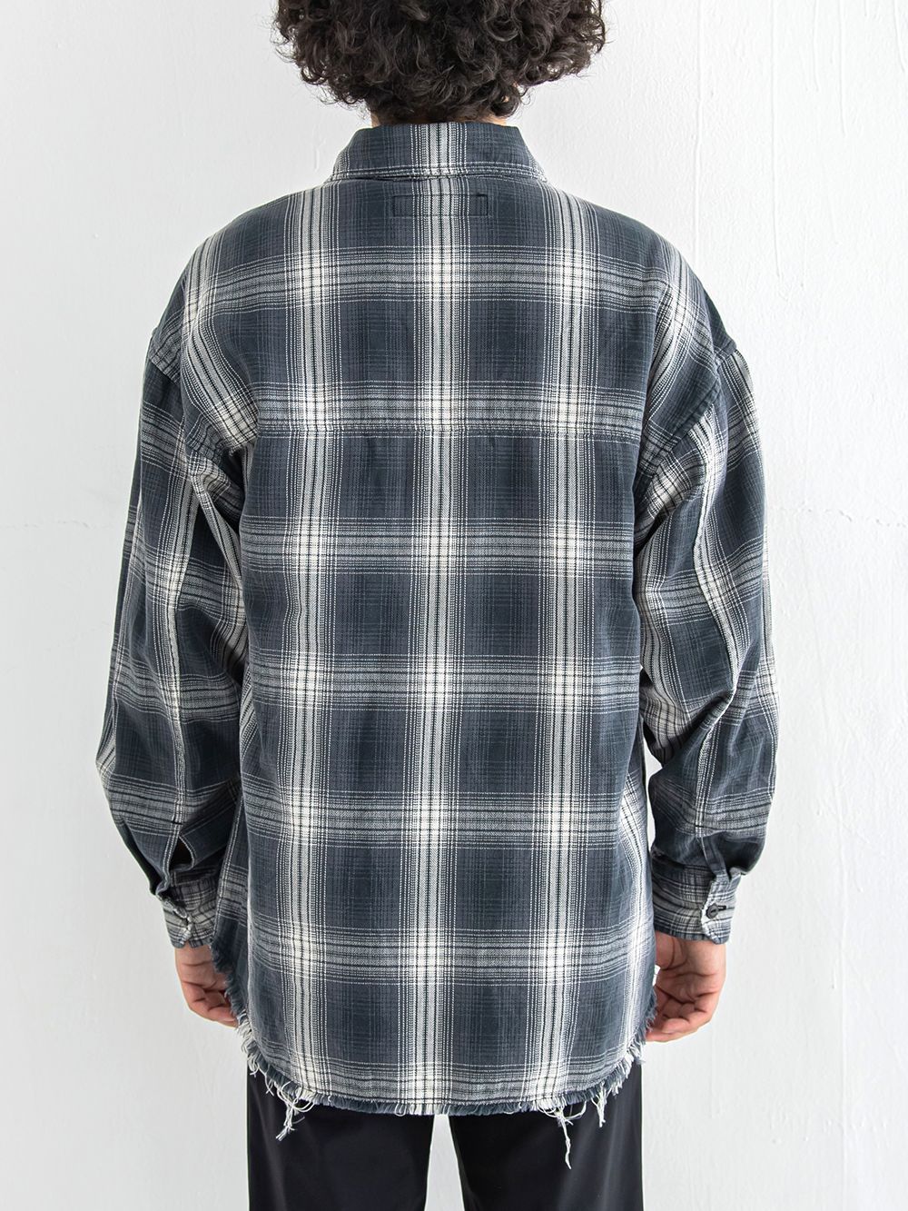 grunge check shirt   オ－バーサイズ チェックシャツ