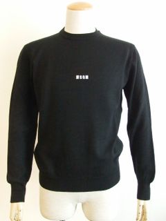 WOOL CREW NECK SWEATER  ( ブラック ) ウール クルーネックセーター