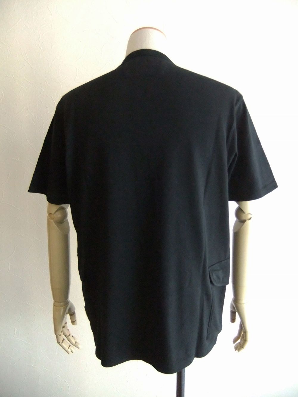 20/1  JERSEY SIDE POCKETS T-SHIRT  （ブラック）  ポケット付き半袖Tシャツ