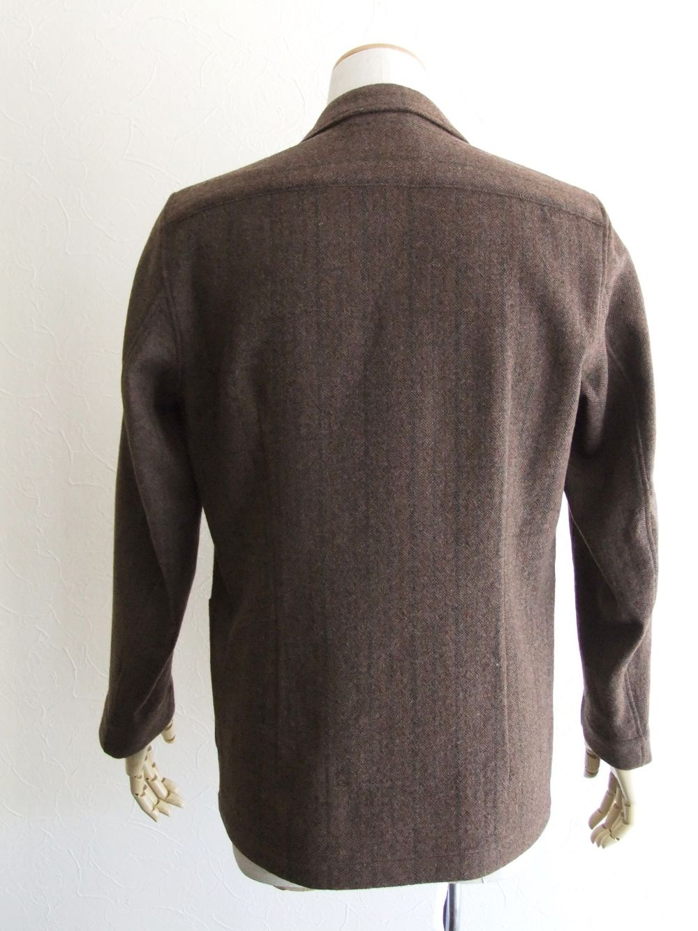 STRIPE 2B JACKET  ヘリンボーン×ストライプ  ウール シャツジャケット