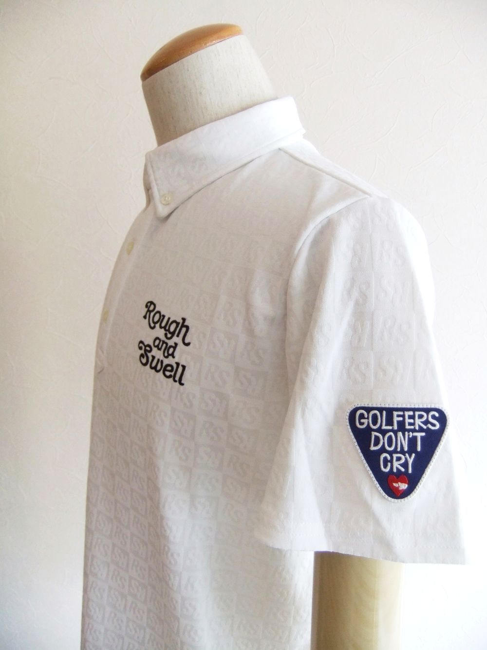 RS JACQUARD POLO   (ホワイト) 半袖ポロ  RSM-25012