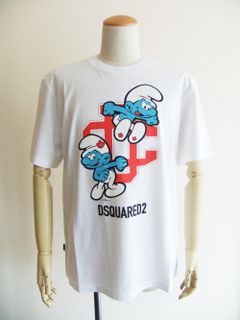 SMURFS REGULAR T-SHIRT  (ホワイト)  スマーフ× D2 ロゴ Tシャツ   S78GD0092