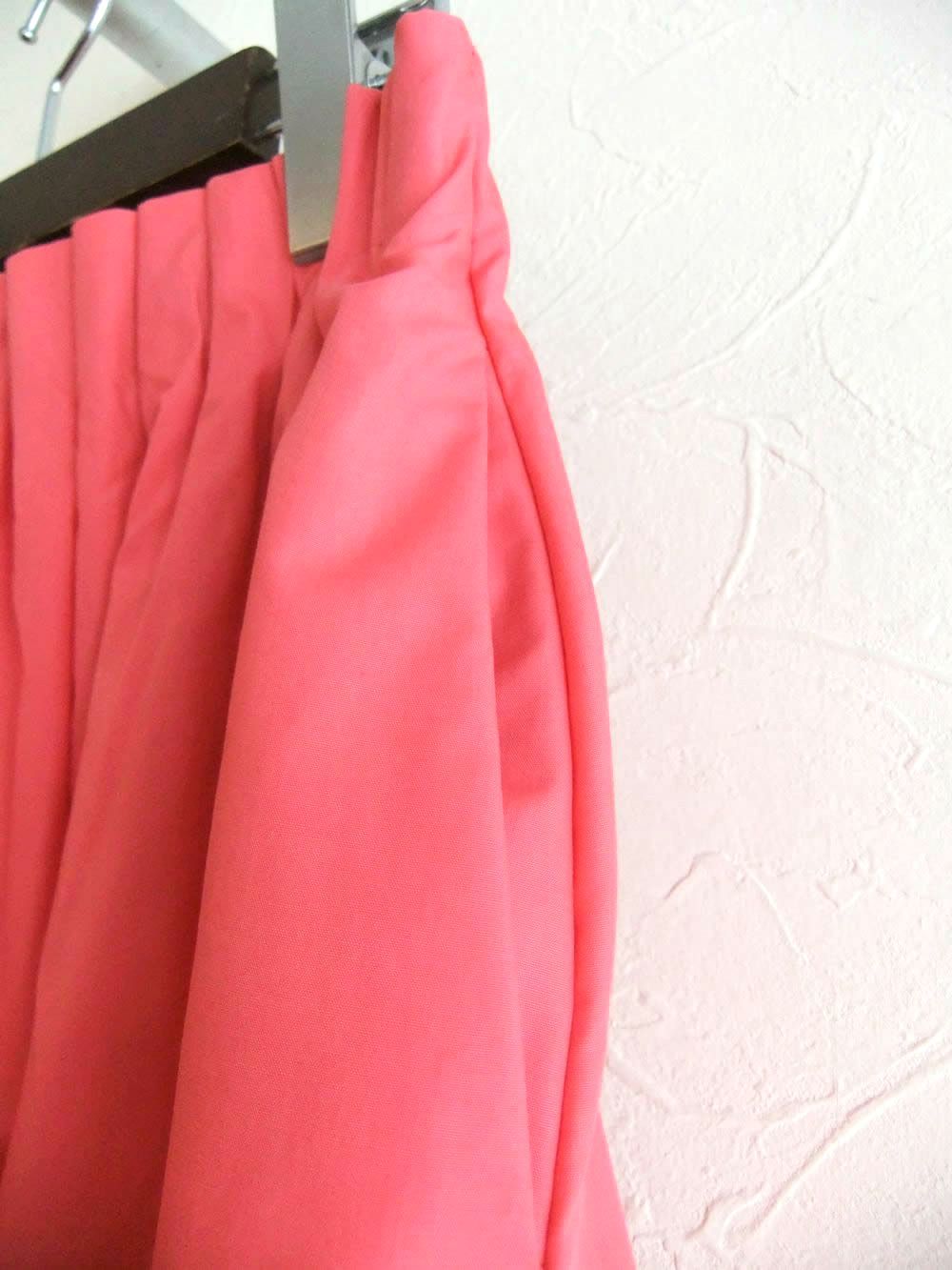 タックフレアー コットンMIX  マキシ丈 スカート  （サーモンピンク） MRM130SBA