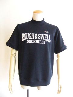 CUDA SWEAT MOCK  ロゴ入り 半袖 モックネック スウェット  (ネイビー) RSM-26039