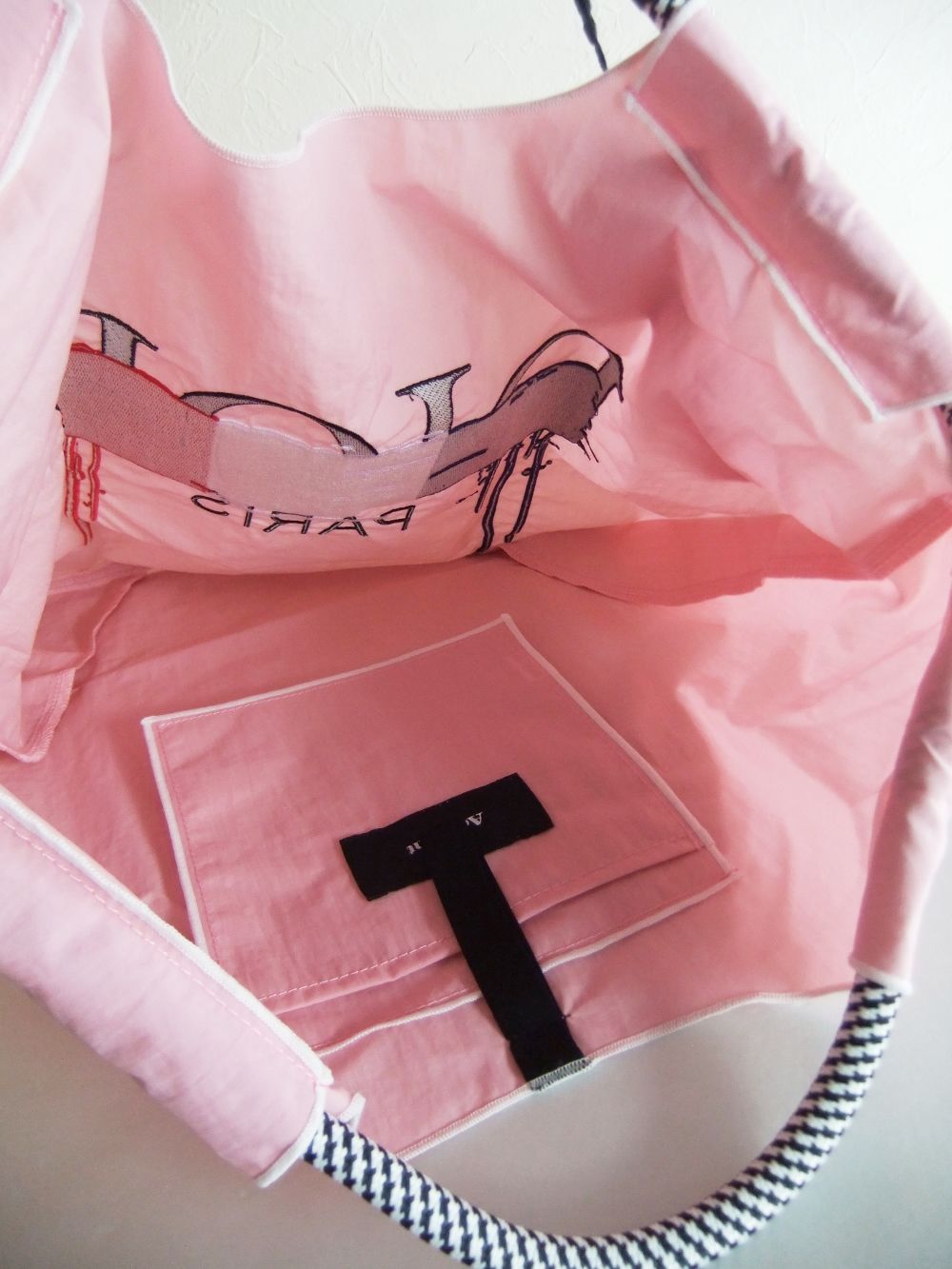 【MICALLE MICALLE Account】 HOMMAGE  DR FLAG TOTE BAG  (ピンク)  オマージュ トートバッグ   MAD107GDE