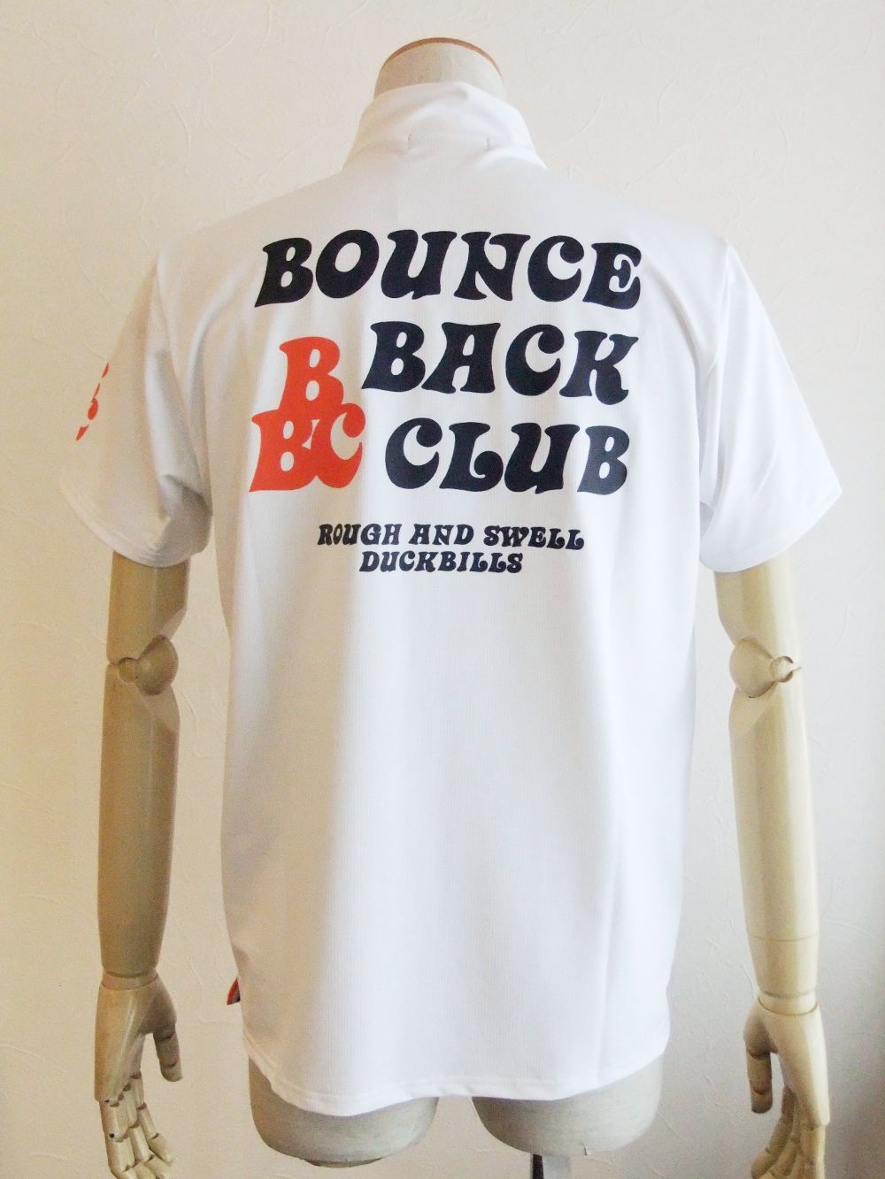 B.B.C. MOCK  ( ホワイト )  モックネック 半袖ポロシャツ RSM-21048