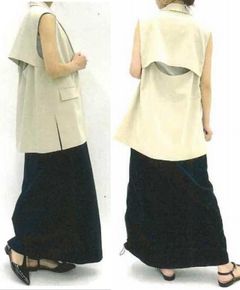 Back Slit Gilet  バック ベンチレーション テーラードジレ    515405