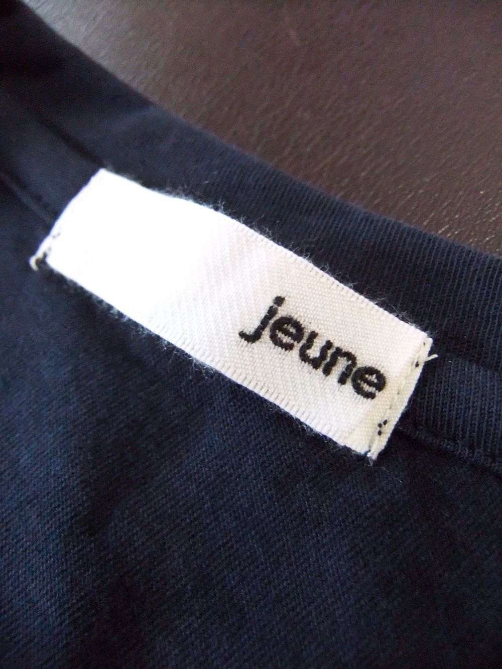 【jeune】 異素材 切替え T シャツ  (ネイビー)   J144710M