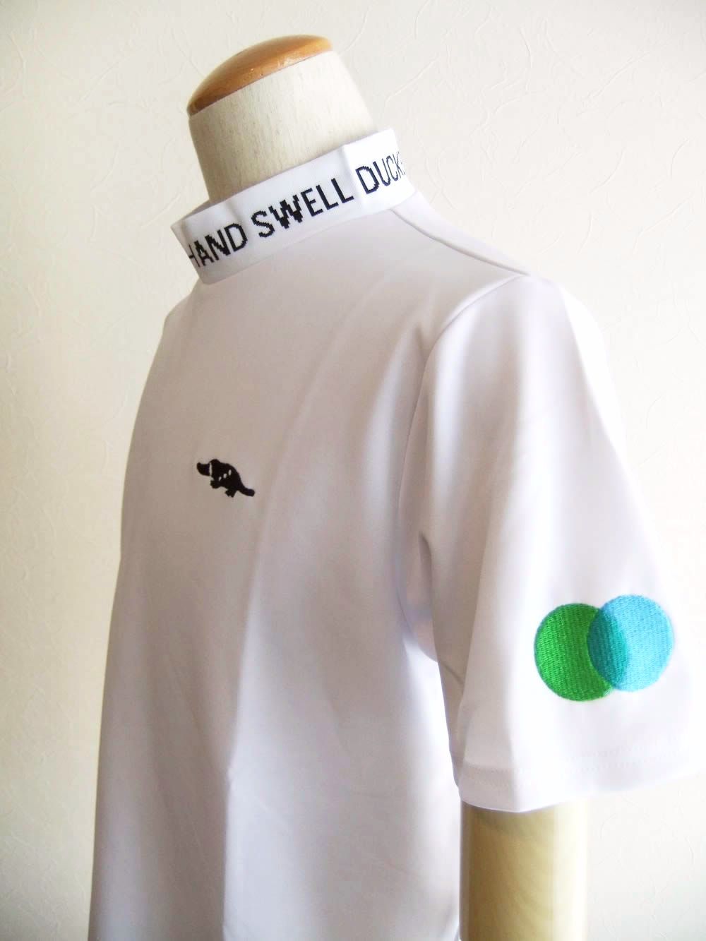 COLLAR LOGO MOCK  (ホワイト)  半袖モックネック ポロシャツ  RSM-26036