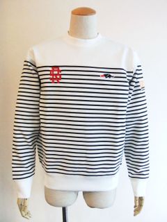 PABLO SWEAT  ボーダー柄スウェットシャツ ( ホワイト )  RSM-22215