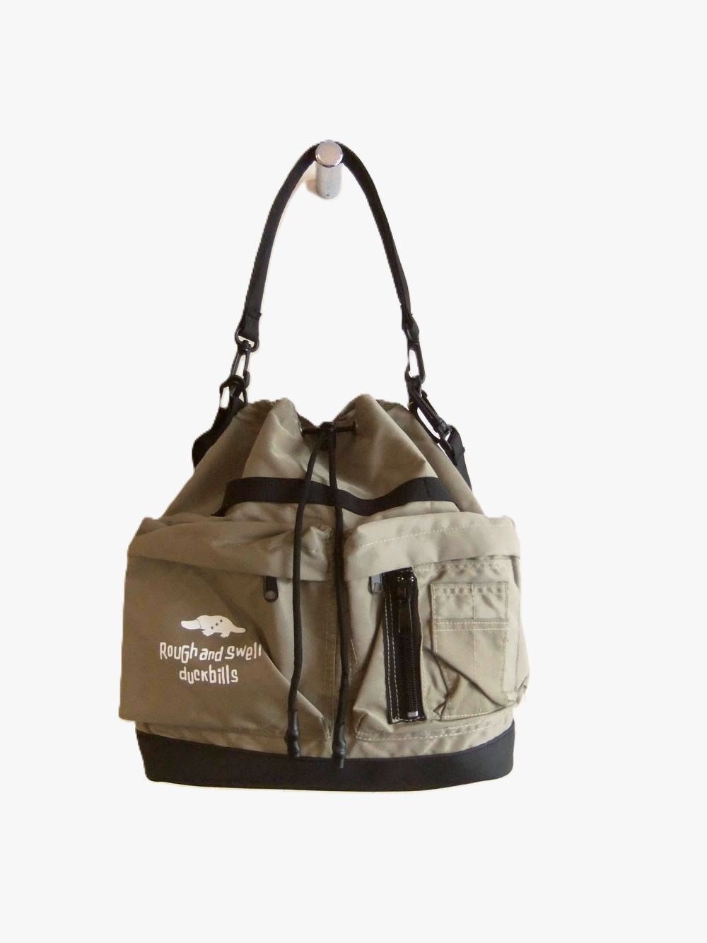 MA-1 BAG    (ベージュ)  巾着型 2WAY バッグ  RSA-26211