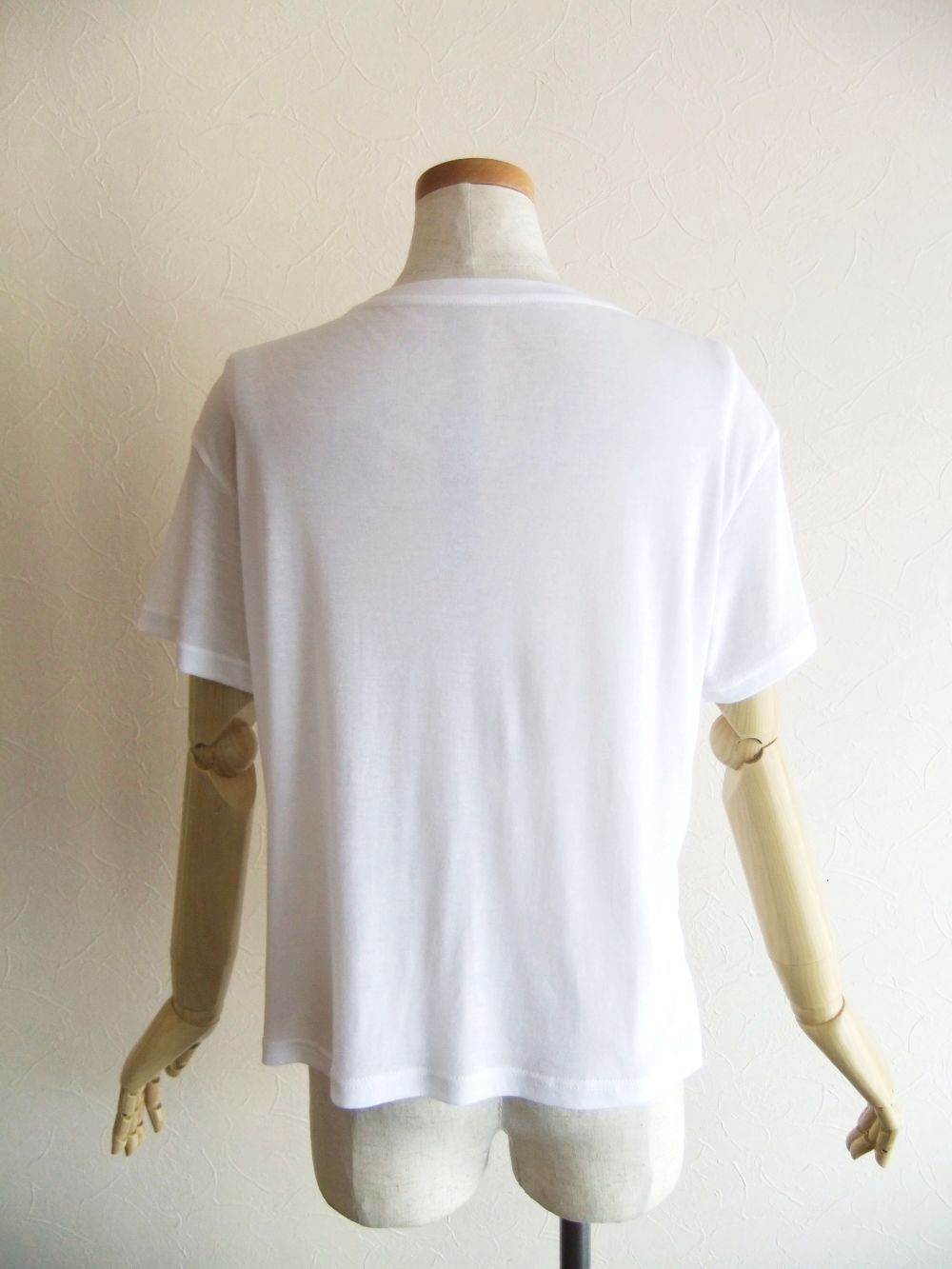 シアー コットン ガーゼ ロゴプリント Tシャツ  (ホワイト) 526976