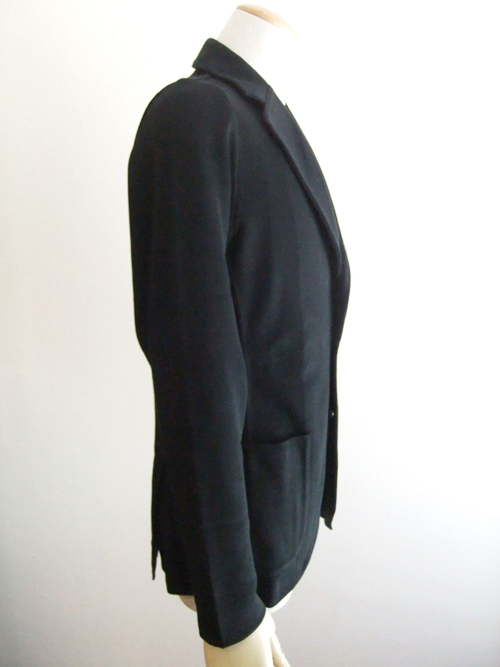 KNIT 2B JACKET  (ブラック)   コットン ニットジャケット