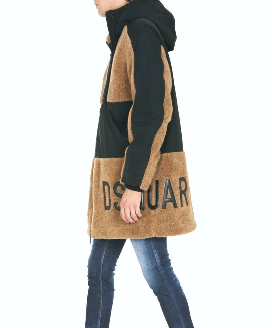 NYLON AND FLEECE COAT  フード付きキルティングコート    S74AA0214