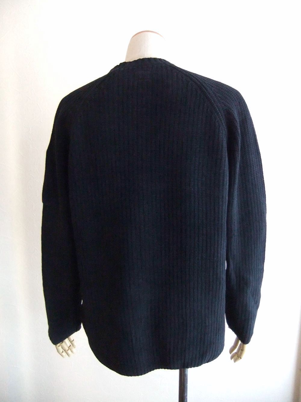 CHENILLE COTTON CREW NECK KNIT    (ネイビー)  クルーネック セーター