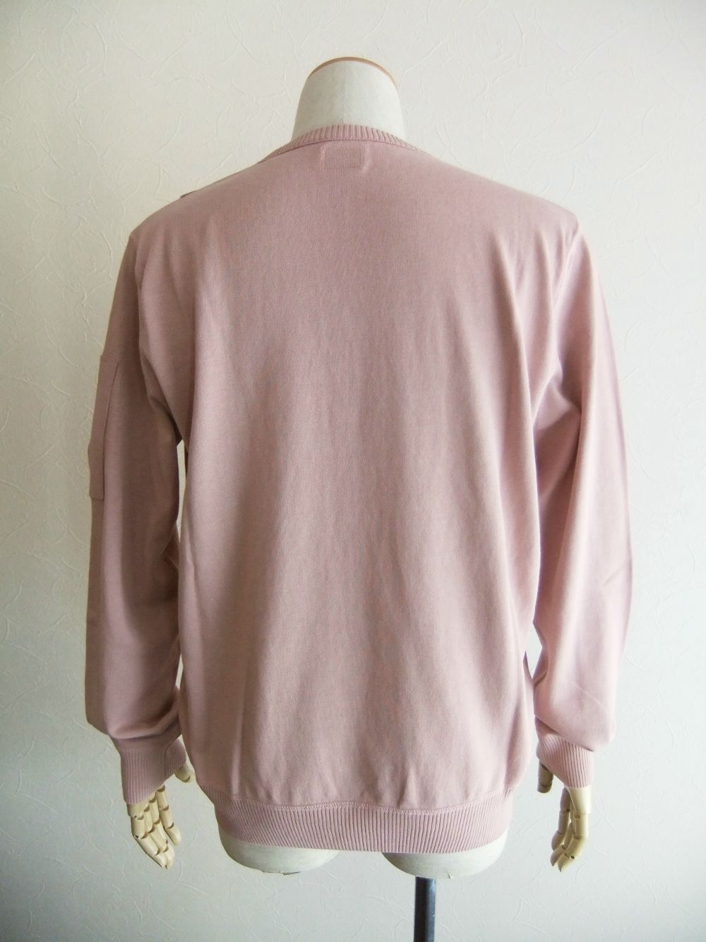 C.P. COMPANY - COTTON CREPE CREW NECK KNIT (サーモンピンク