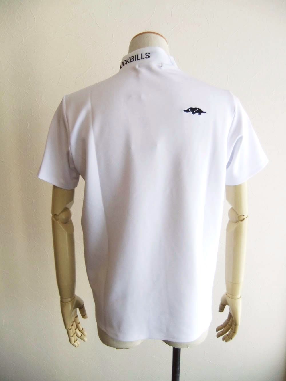 COLLAR LOGO MOCK  (ホワイト)  半袖モックネック ポロシャツ  RSM-26036