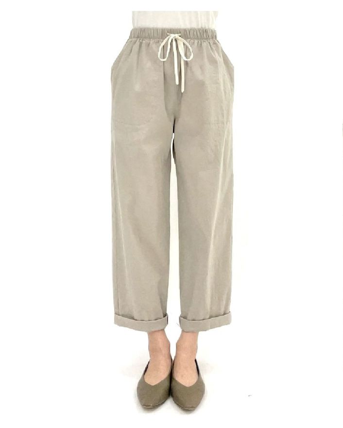 COTTON LINEN EASY PANTS   ロールアップ イージーパンツ  625605