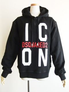 LADIES  ICON HOODED SWEATSHIRT  ロゴプリント スウェットパーカー  (ブラック)  S80GU0038