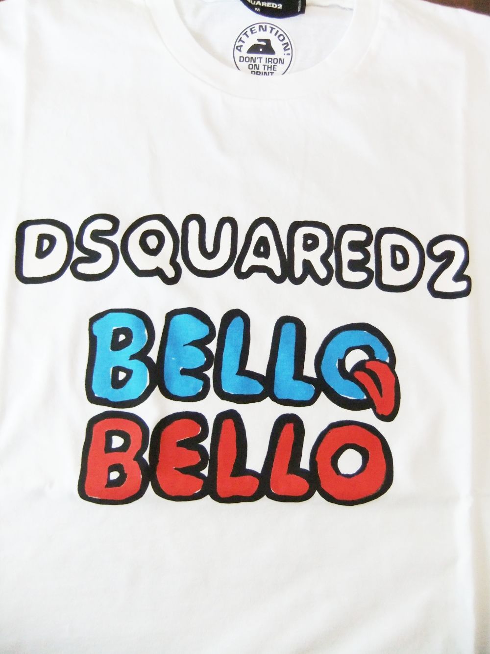 【D SQUARED2】Bello Bello クール ロゴ 半袖 Tシャツ Dsquared2 - D2 BELLO BELLO COOL T-SHIRT(ホワイト) ロゴ