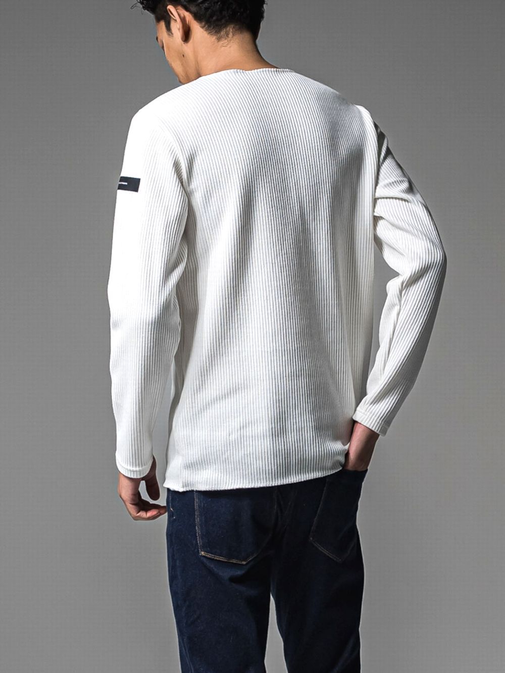 CUTOFF RAIL LONGSLEAVE  (ホワイト)   カットオフロングスリーブ
