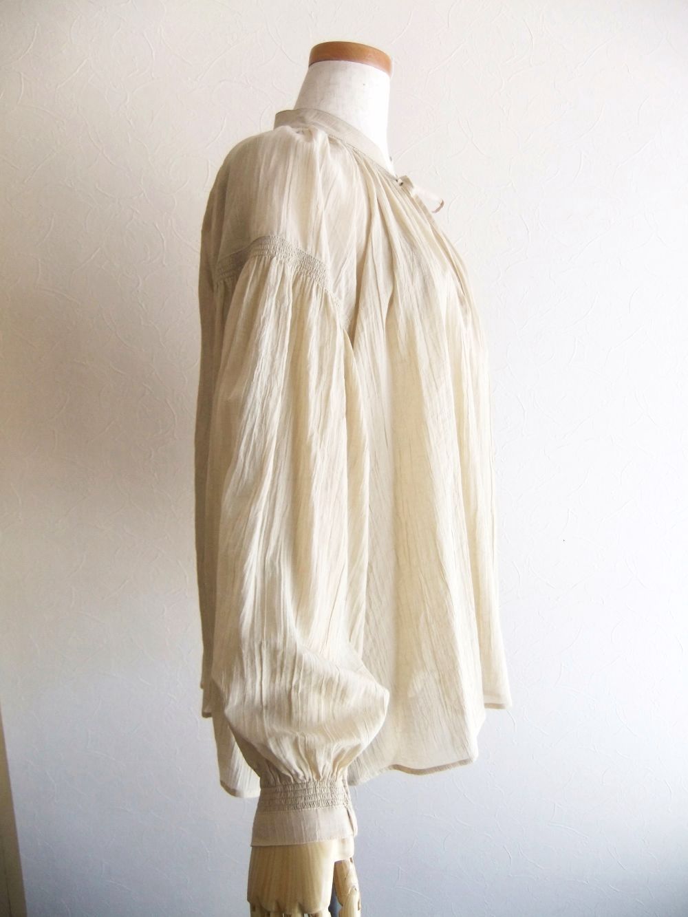 Cotton Voile Skipper Pullover  コットン ボイルワッシャー スキッパーブラウス    525910