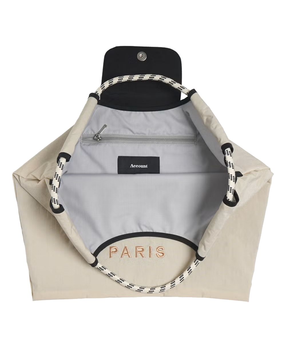 【MICALLE MICALLE Account】 HOMMAGE SPIRAL SHELL MOTIF FLAP BAG (ベージュ) オマージュ フラップ トートバッグ  MAD119GEB