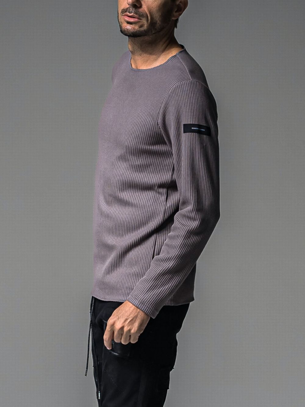 CUTOFF RAIL LONGSLEAVE  (グレー)   カットオフロングスリーブ