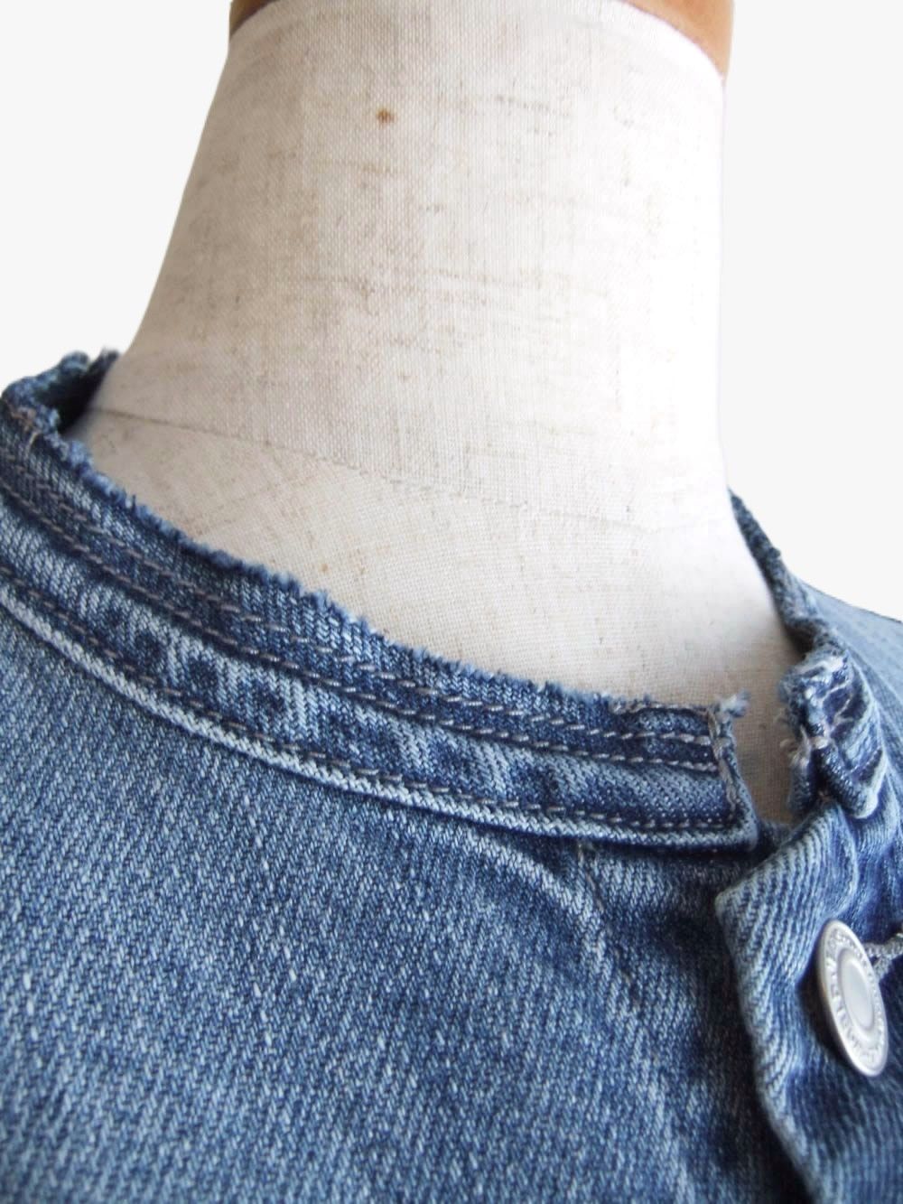 No Collar Denim Jacket  ノーカラー デニム ジャケット   635402