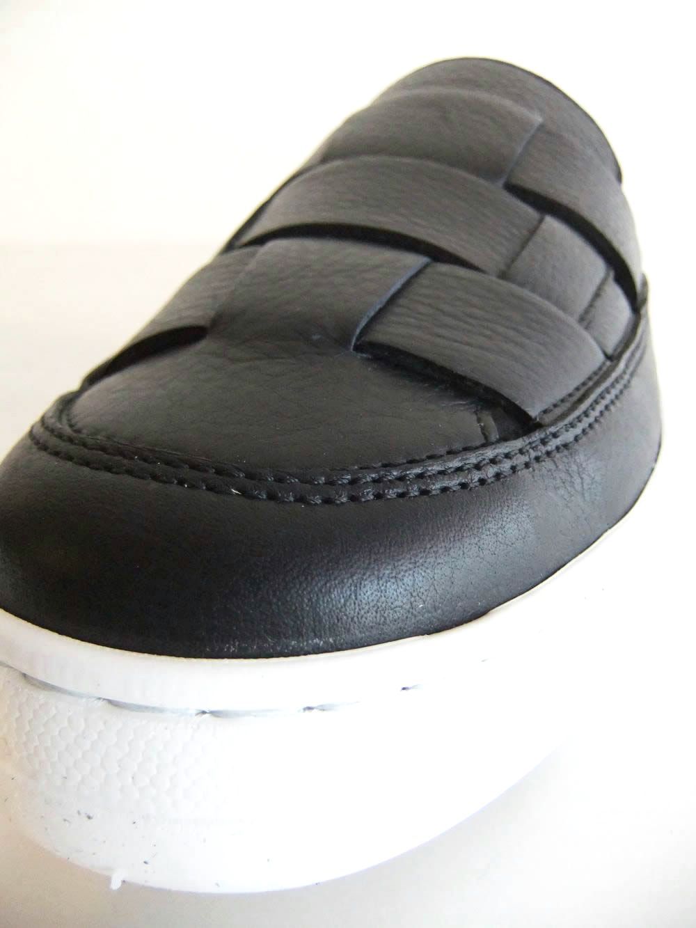 LAYTON SPIDY MOK   (ブラック)  レザー メッシュ スリッポン