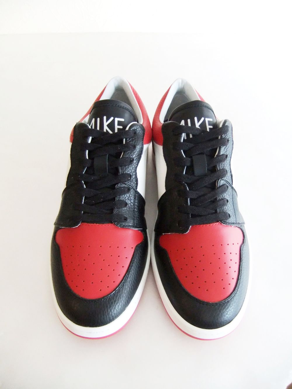 【MIKE don't do it】  レザースニーカー  (レッド×ホワイト×ブラック) 《日本限定カラー》