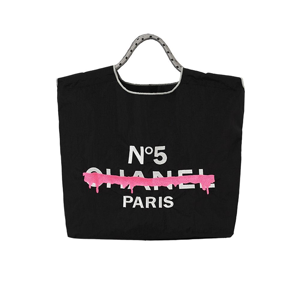 【MICALLE MICALLE Account】 HOMMAGE  NO5 TOTE BAG  (ブラック)  オマージュ トートバッグ  MAB106GDE