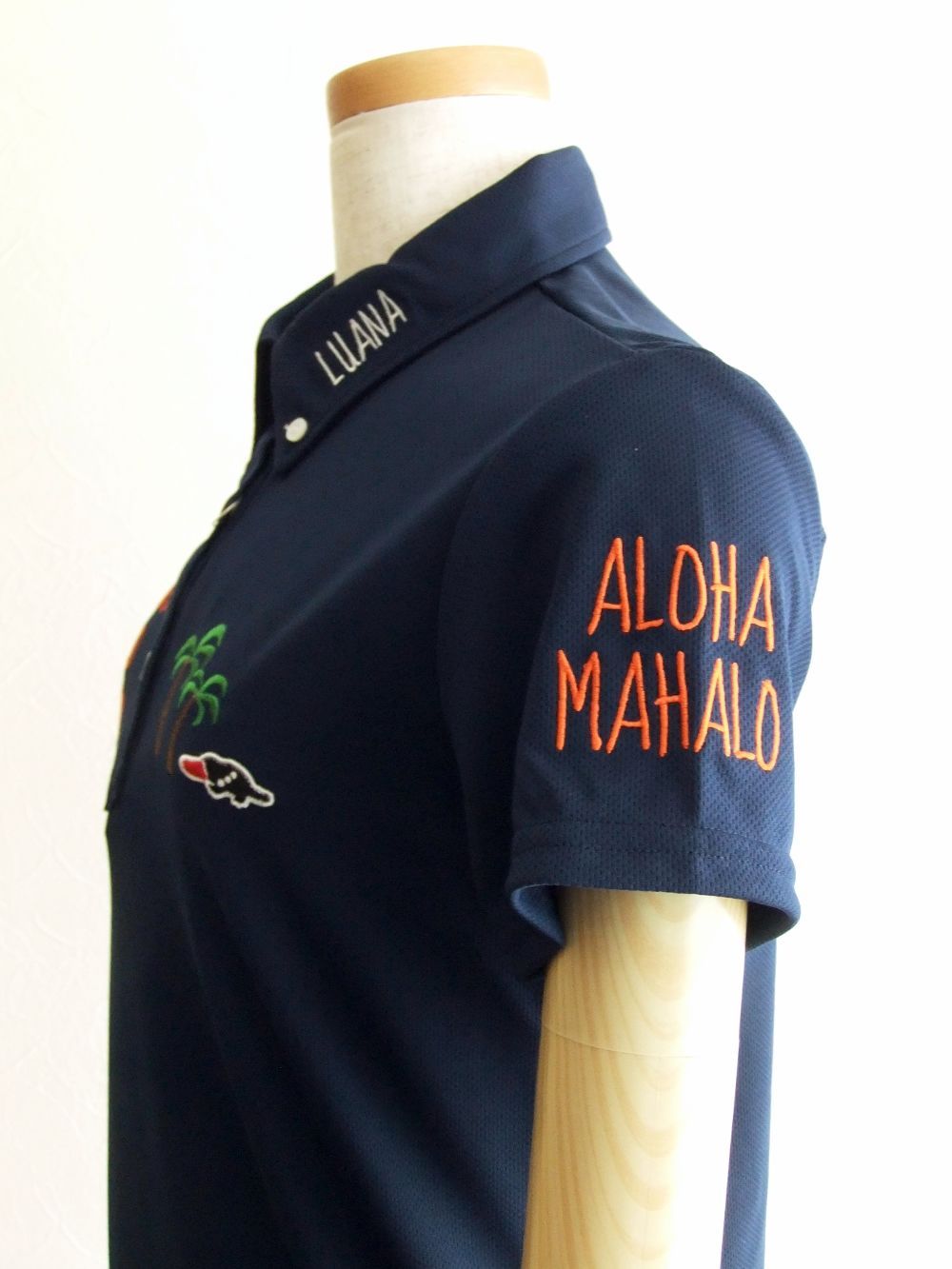 【LADIES】 PARADISE POLO W.  (ネイビー)   ロゴ半袖ポロ  RSL-21003