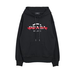 【MICALLE MICALLE Account】 HOMMAGE  PR PAINT HOODIE (ブラック)   ロゴ フーディ  MAG102TDC
