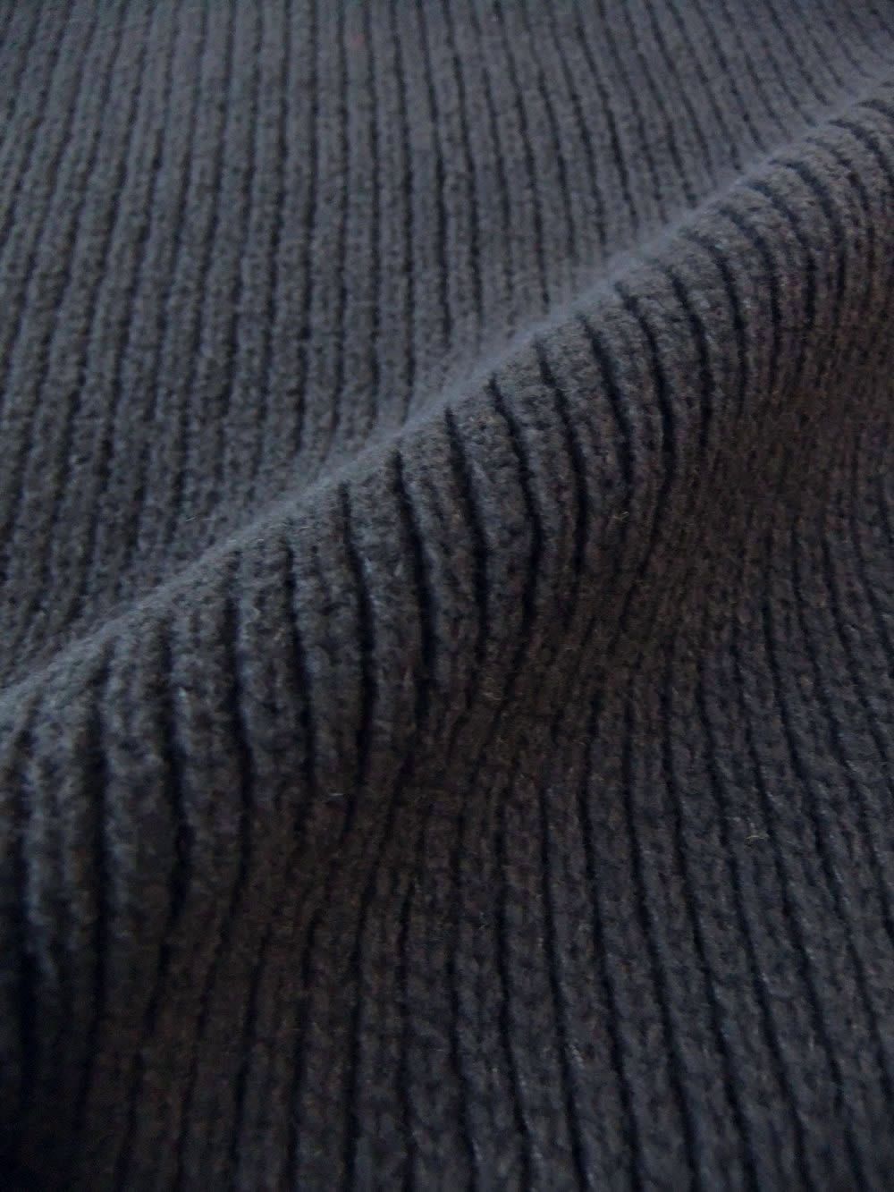 CHENILLE COTTON CREWNECK LENS SWEATER (ネイビー)   コットン クルーネックニット