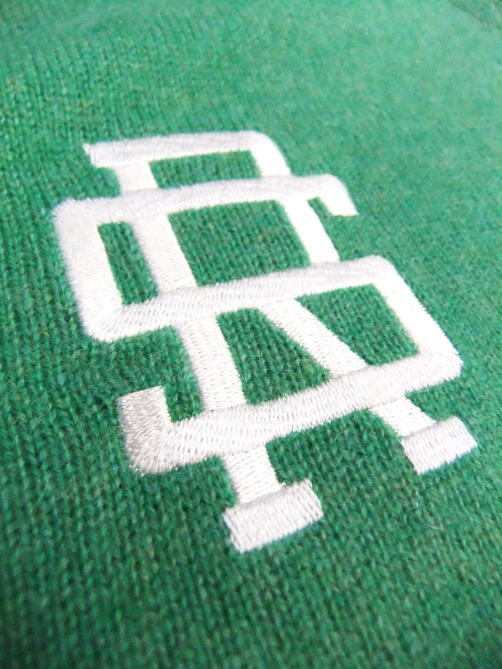 COLLEGE CASHMERE   カシミア Vネックセーター ( グリーン )  RSM-21263