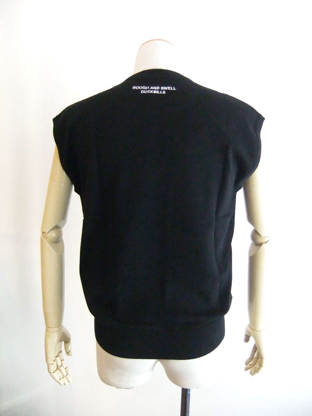 COCOON VEST   (ブラック) ロゴ入り コットン ベスト  RSM-23083