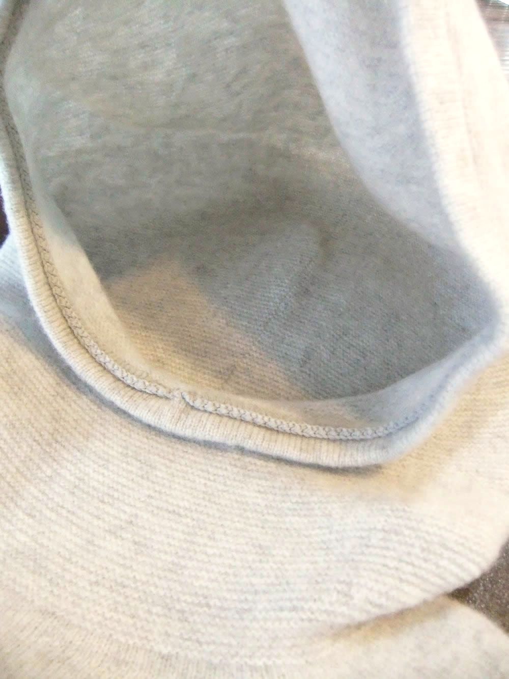 メリノウール ニット パーカー セーター  (ライトグレー)  A147101M