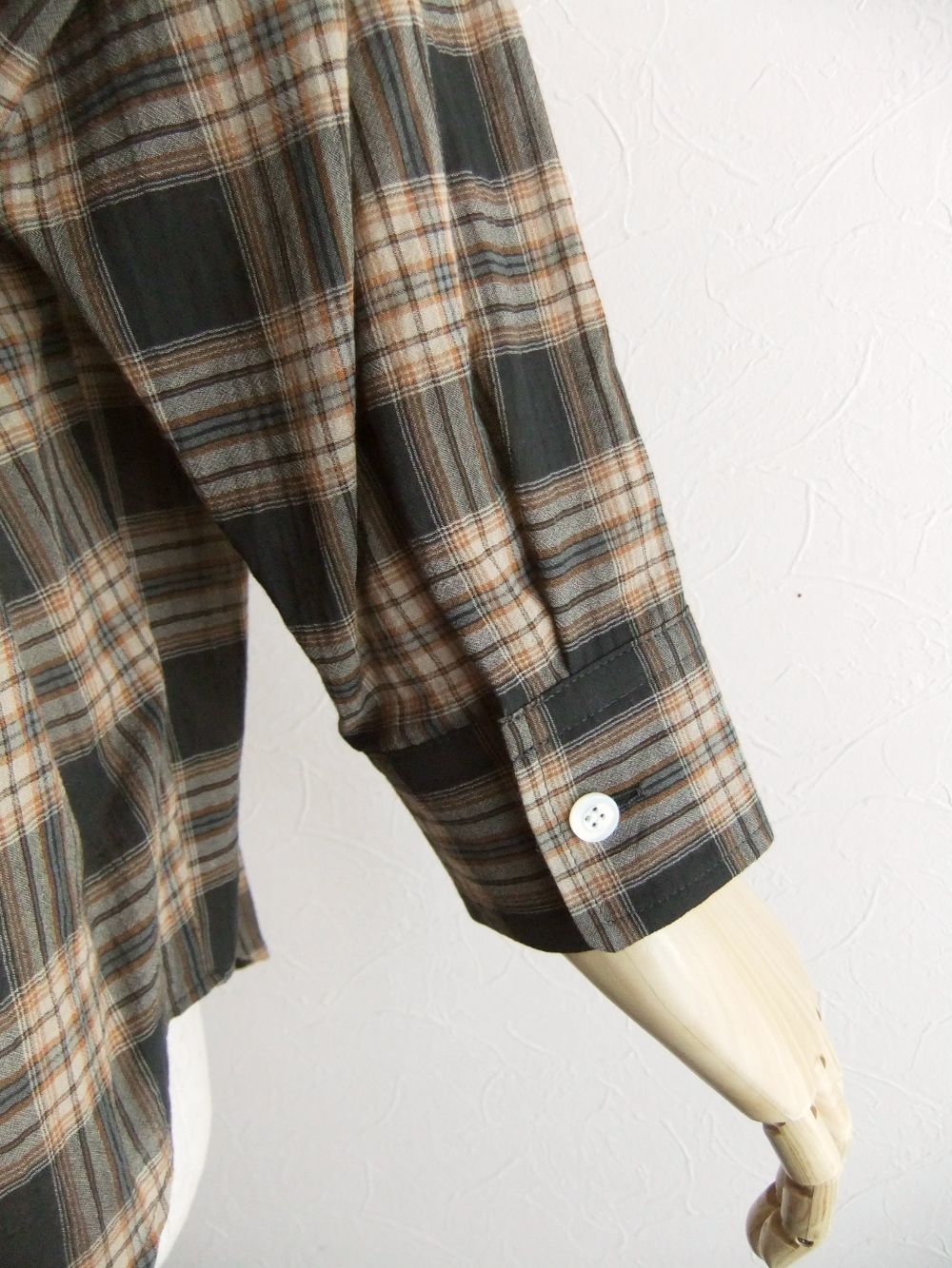 Washer Voile Check Shirt  ウォッシャブル ボイル チェック シャツ   535926