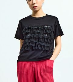 チュールレース ティアード パッチ Tシャツ     MM2336