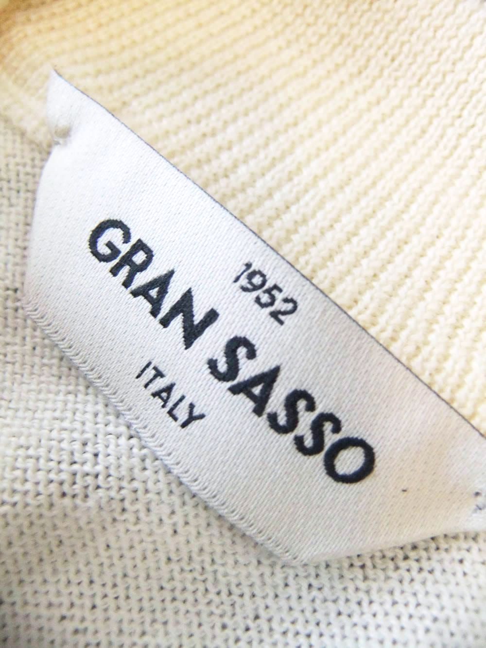 12G ウール モックネック ニット  (オフホワイト)