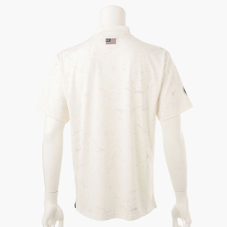 MENS TIE DYE HIGH NECK RELAXED FIT （ホワイト）  タイダイ柄 モックネック
