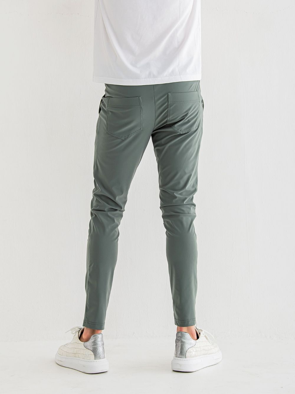 CHRIS EASY TUCK PANTS スラックス イージー タックパンツ (カーキ)