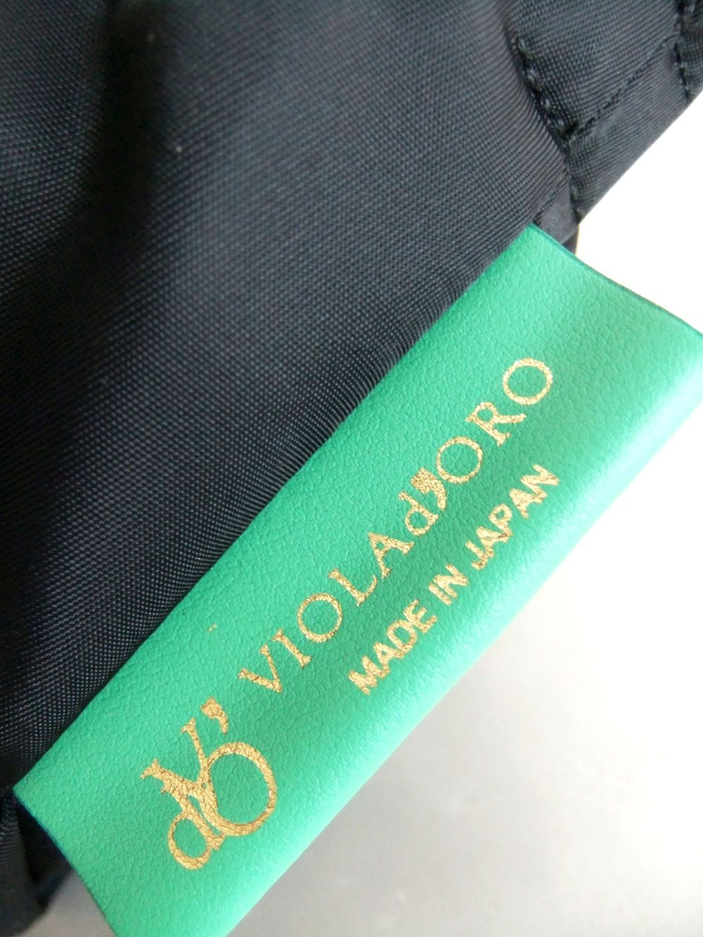 ノットハンドル トートバッグ  ( ブラック × グリーン )  BIANCA  V-2197
