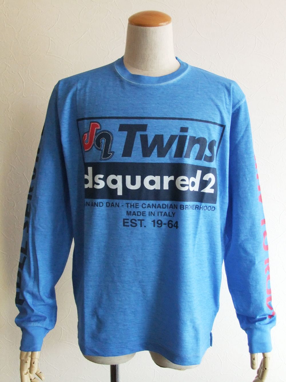 Dsquared2 - D2 Twins Long Sleeve T - Shirt (ブルー) 長袖Tシャツ