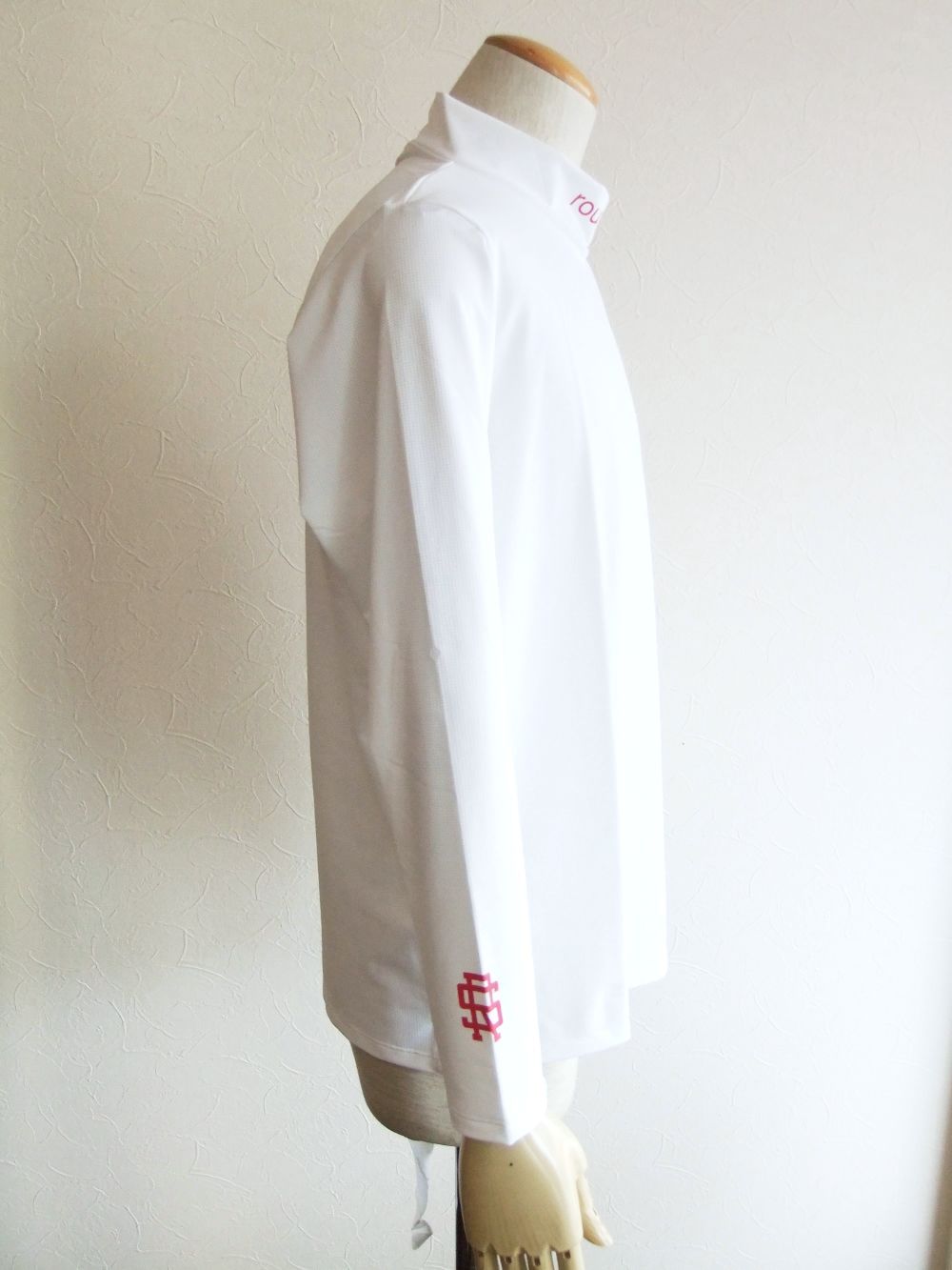RS LOGO MOCK L.S  ( ホワイト )  モックネック 長袖ポロシャツ  RSM-21230