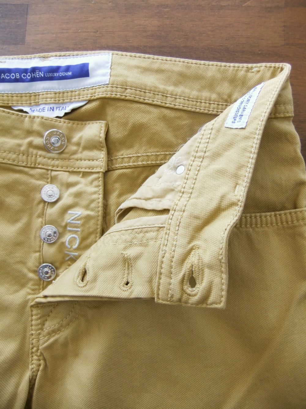 NICK ウォッシュドストレッチト SLIM FIT  コットンパンツ