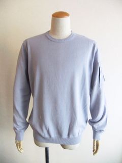 COTTON CREPE CREW NECK KNIT  (ラベンダー） コットン クルーネック セーター