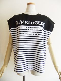コットン天竺 × ボーダー  フレンチTシャツ   BB12-940  (ブラック)